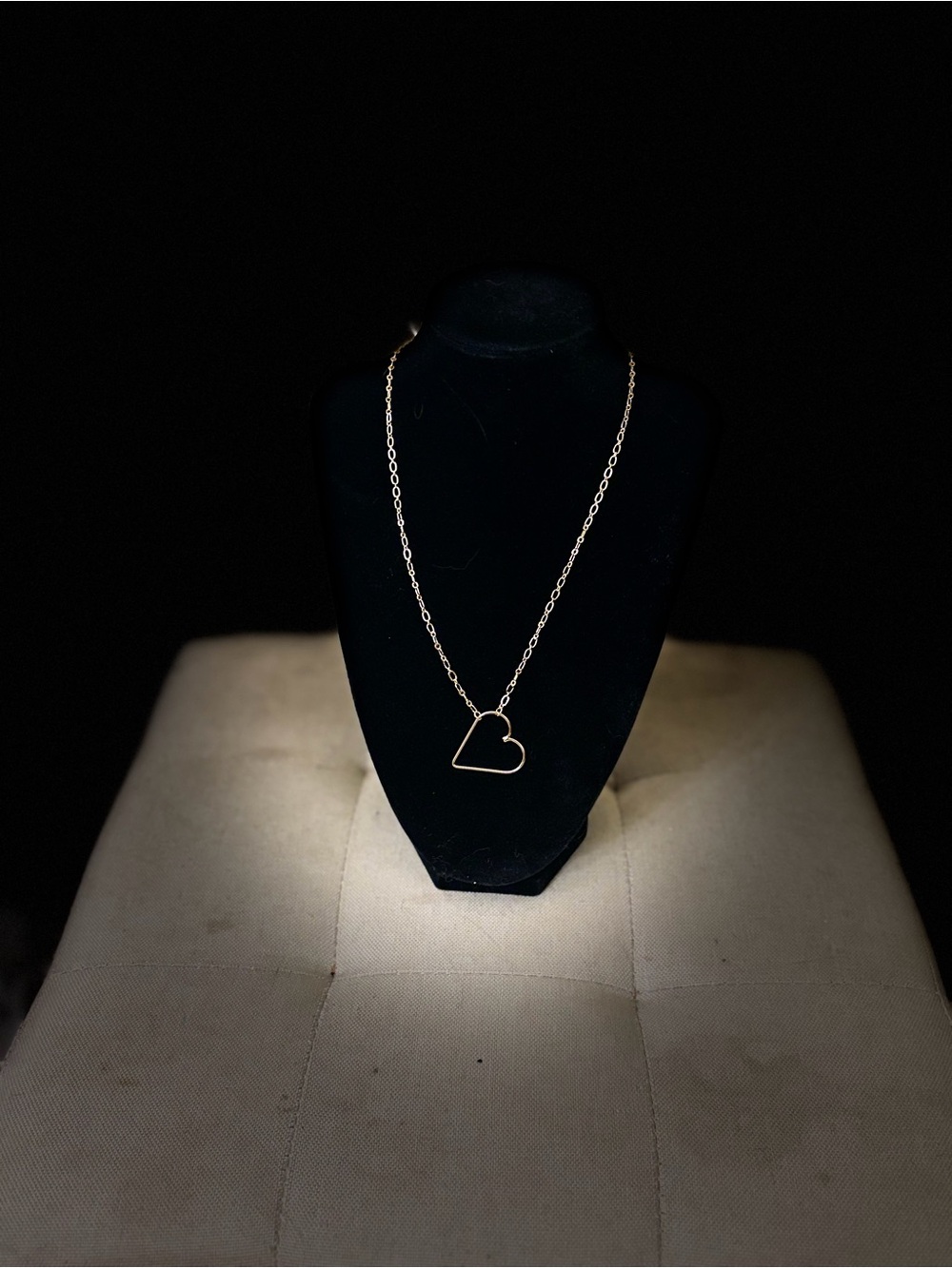 Park Lane Juliet Open Heart Pendant Necklace - Gold